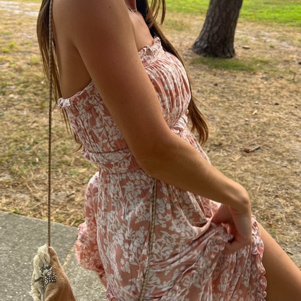 HELLO MOLLY Floral Pink Dress S